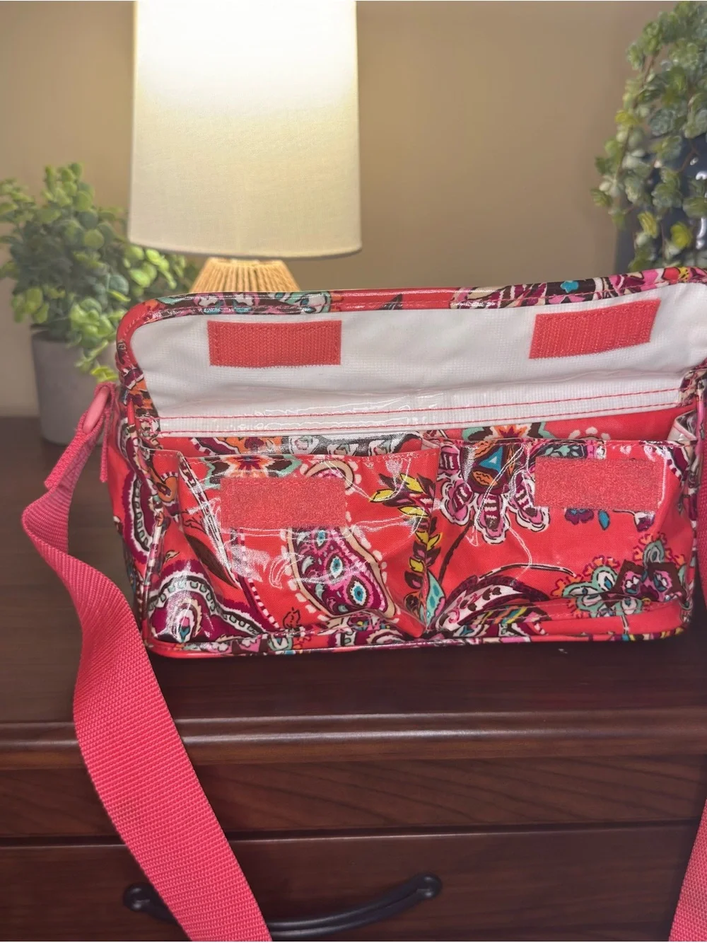 Vera Bradley Call Me Coral Mini Cooler Insulated Lunch Bag Vinyl Retired Pattern